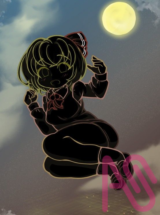 白黒一杯　黒多め(´▽｀*)ｱﾊﾊ Illust of タロウぽん girl cat_ears 八雲藍 橙 Touhou_Project ルーミア ちぇん