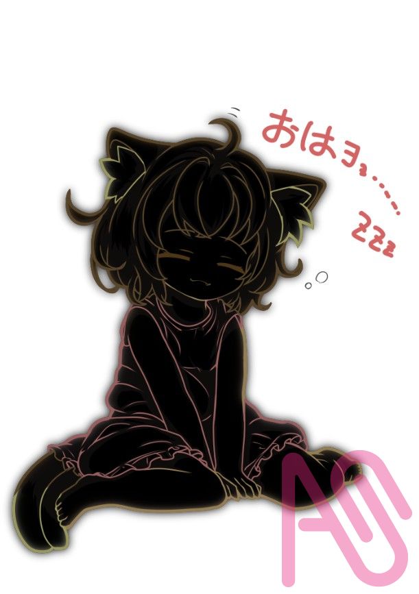 白黒一杯　黒多め(´▽｀*)ｱﾊﾊ Illust of タロウぽん girl cat_ears 八雲藍 橙 Touhou_Project ルーミア ちぇん