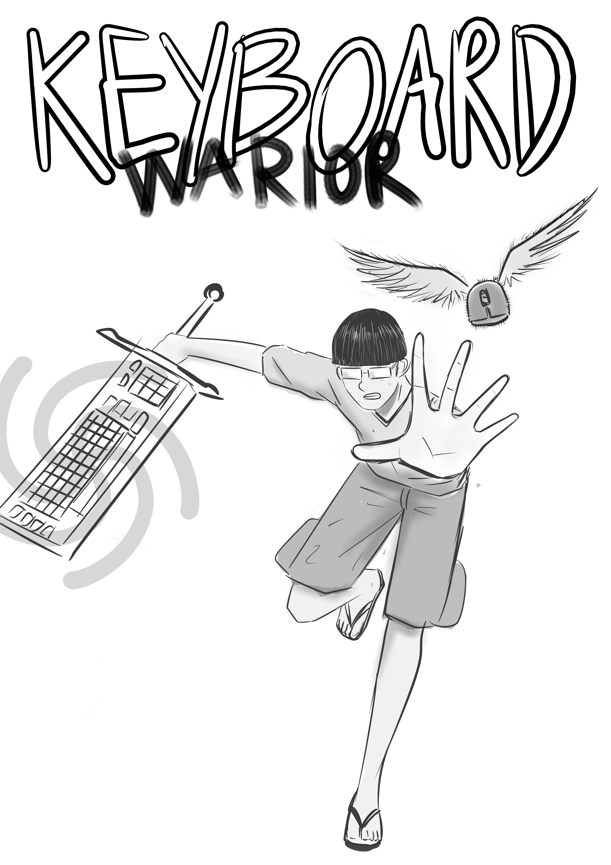 keyboard warrior Azkampf - Illustrations ART street