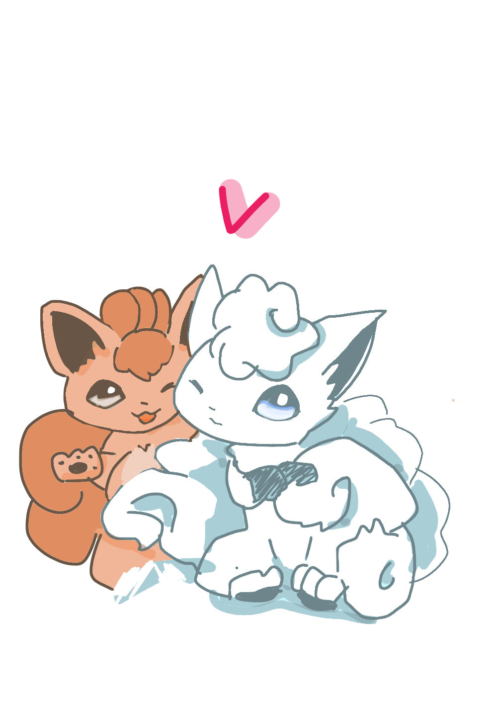 ロコンとロコン アローラの姿 Micco イラスト Art Street アートストリート ロコンとロコン アローラの姿 Micco イラスト Art Street アートストリート