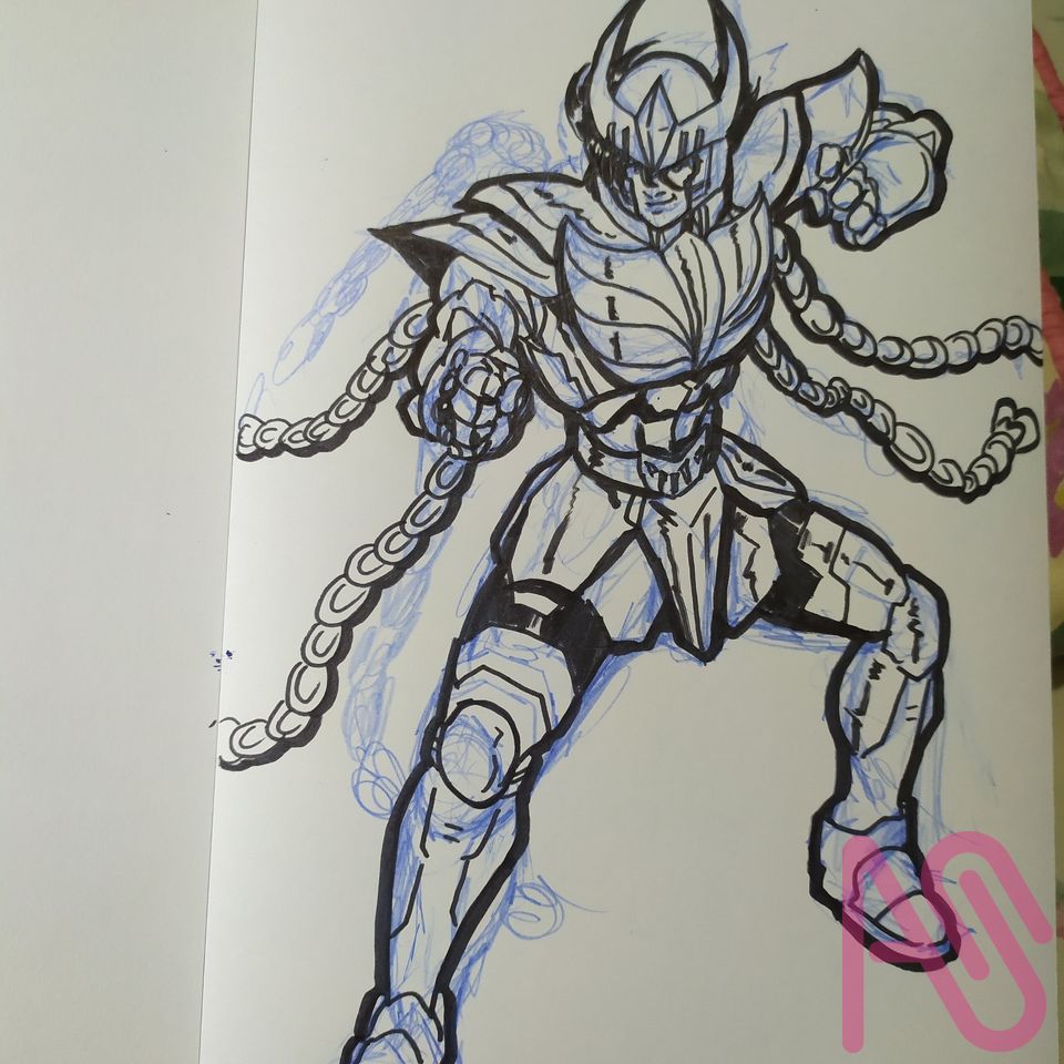 Saint Seiya Illust of Adhi Trahono seiya SaintSeiya Shun Shiryu Hyoga Ikkidefenix analog AnalogDrawing