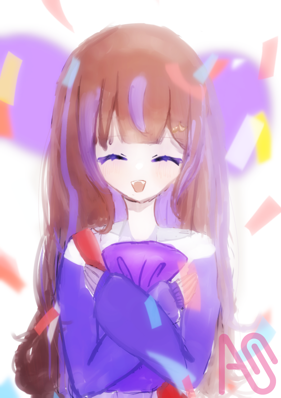 Happy birthday to me‼️ Illust of ゆずは🧸🌙🍇～代選中‼️～ girl birthday ハピバ 代理 ゆずはへおくりもの