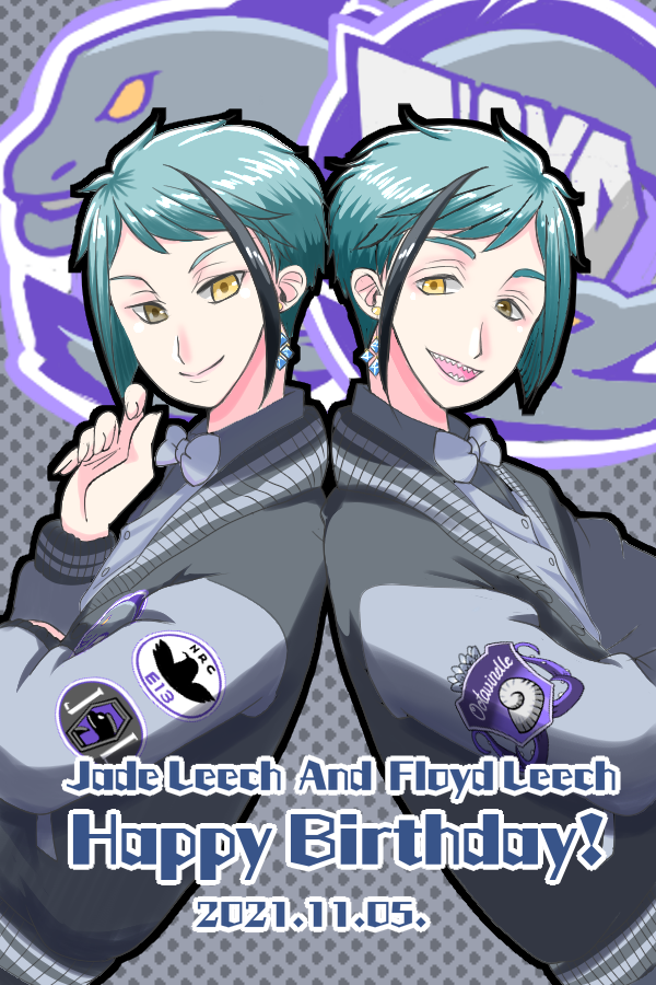 ジェイドとフロイドお誕生日おめでとう 黒だ - Illustrations ART street