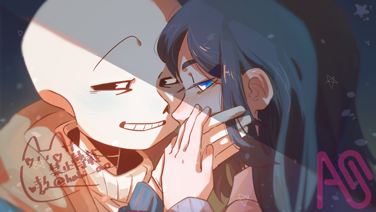 ‼️夢向_星星 Illust of 嗷嗷嗚 painting doodle art portrait undertale Sans illustrations 電繪 夢向 桓繞嗷星