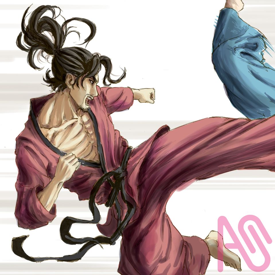Martial Arts illustration Illust of DartC illustration art anime character manga fight digitalpainting handdrawn scene
