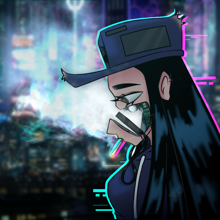 Cassette Girl with opened face fanart F. C Illustrations ART street