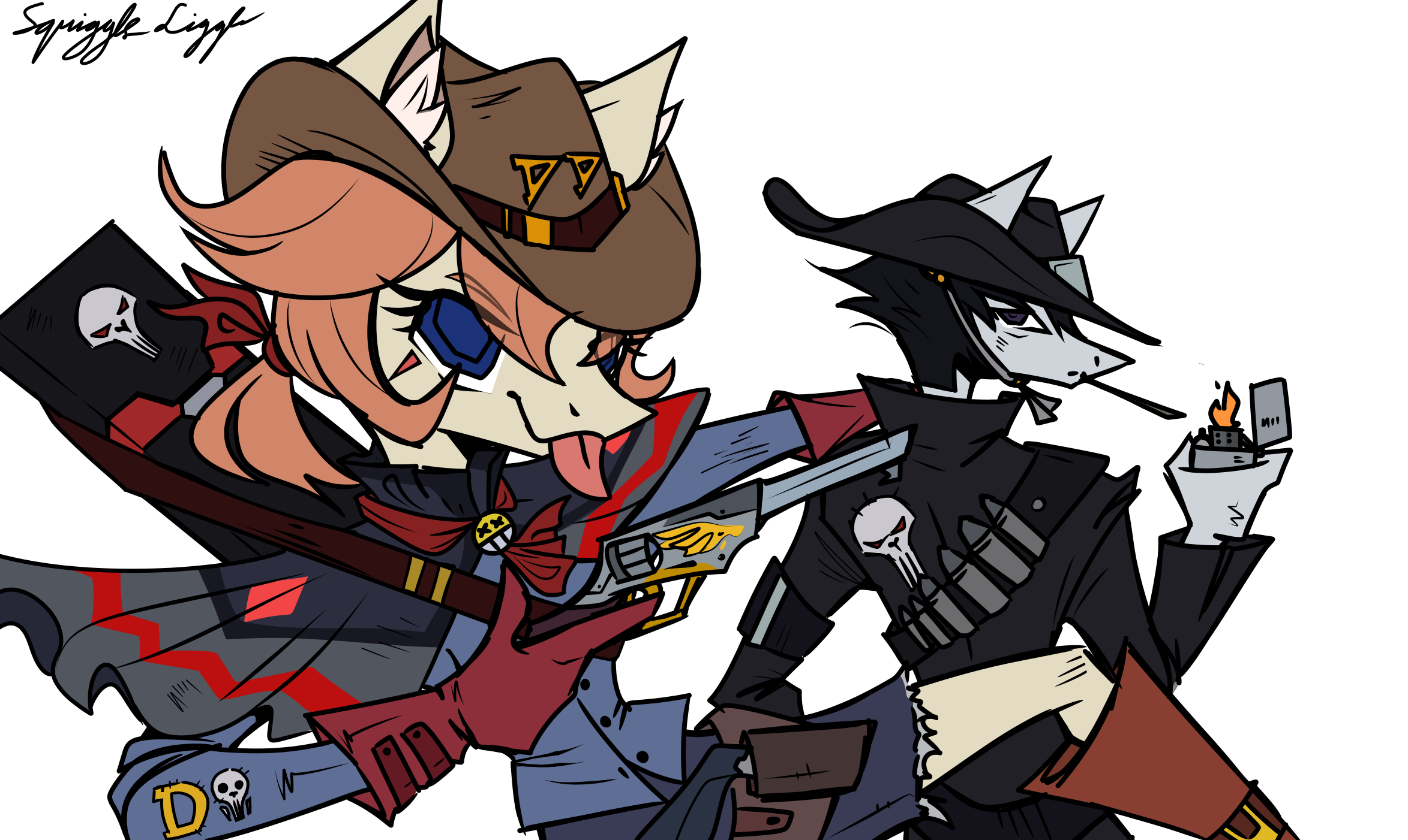 Death Dune and Black Ripper Squiggle Liggle - Illustrations ART street