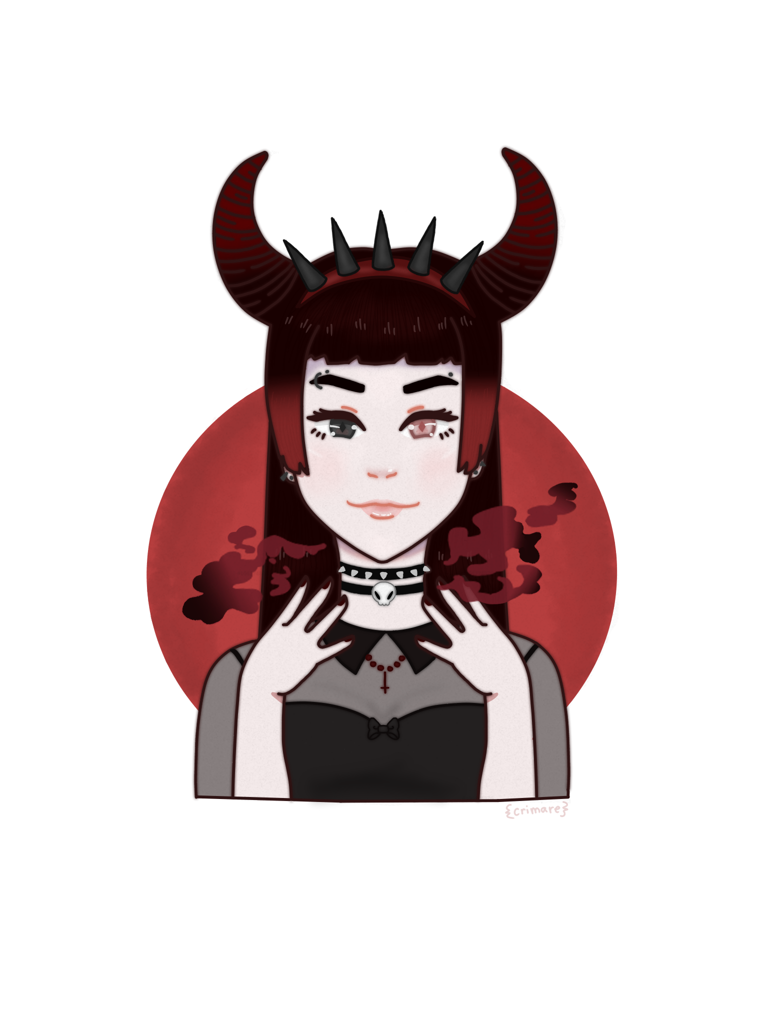 demon girl w/ no filters Crimare.png Illustrations ART street