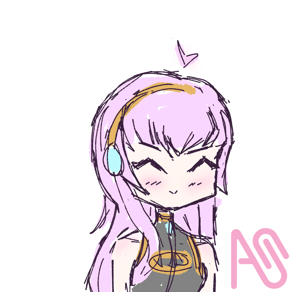 Chu! Illust of アイ._. girl fanart VOCALOID drawing illustration sketch anime UTAU Megurine_Luka