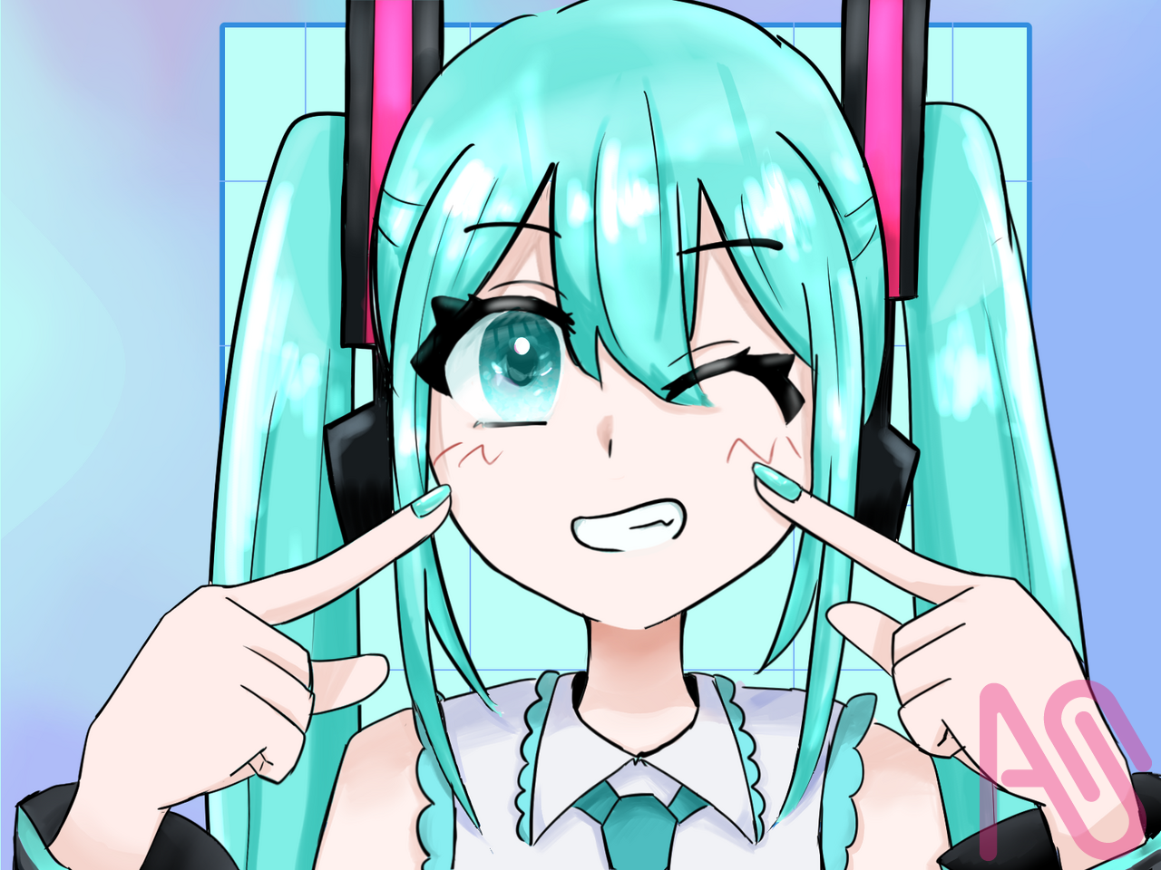 初音ミクリベンジ！！ Illust of 🍫輝餅 ちょこ🎀＠代選~１/３１まで✨ girl fanart hatsunemiku CLIPSTUDIOPAINT VOCALOID リベンジ クリスタ