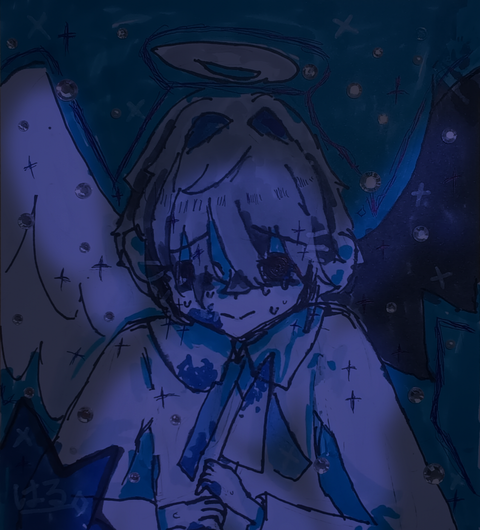 蜒輔?縺ｩ縺｣縺｡? Illust of 冬華はる dark doodle boy