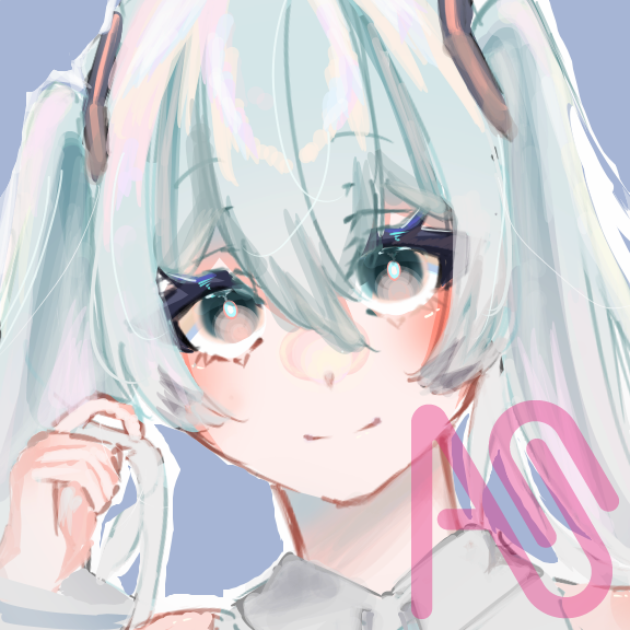 【初投稿】落書き初音ミク Illust of 𝔾𝕦𝕣𝕒 hatsunemiku VOCALOID doodle 厚塗りもどき 絵柄が好みって人にフォローされたい 𝔾𝕦𝕣𝕒のイラスト