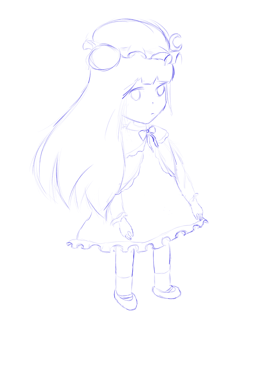 ぱちぇ（5日目） Illust of てんぐぅ medibangpaint Touhou_Project WIP パチュリー・ノーレッジ