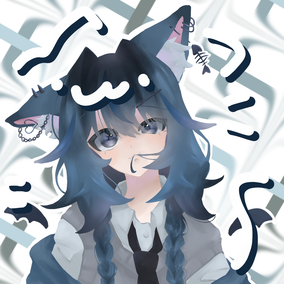 まるるん、ブロンズおめ～✨ Illust of 青藍　涼 girl blue cute よその子 おさかなあーと まるるんへ