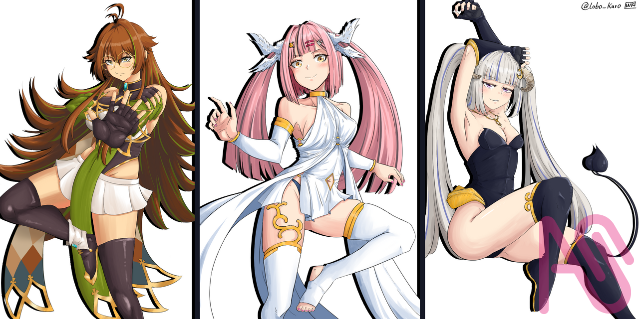 LeFolk ESPECIAL HALLOWEEN Illust of Wolf Kuro fanart line_art anime original oc medibang color virtual_YouTuber