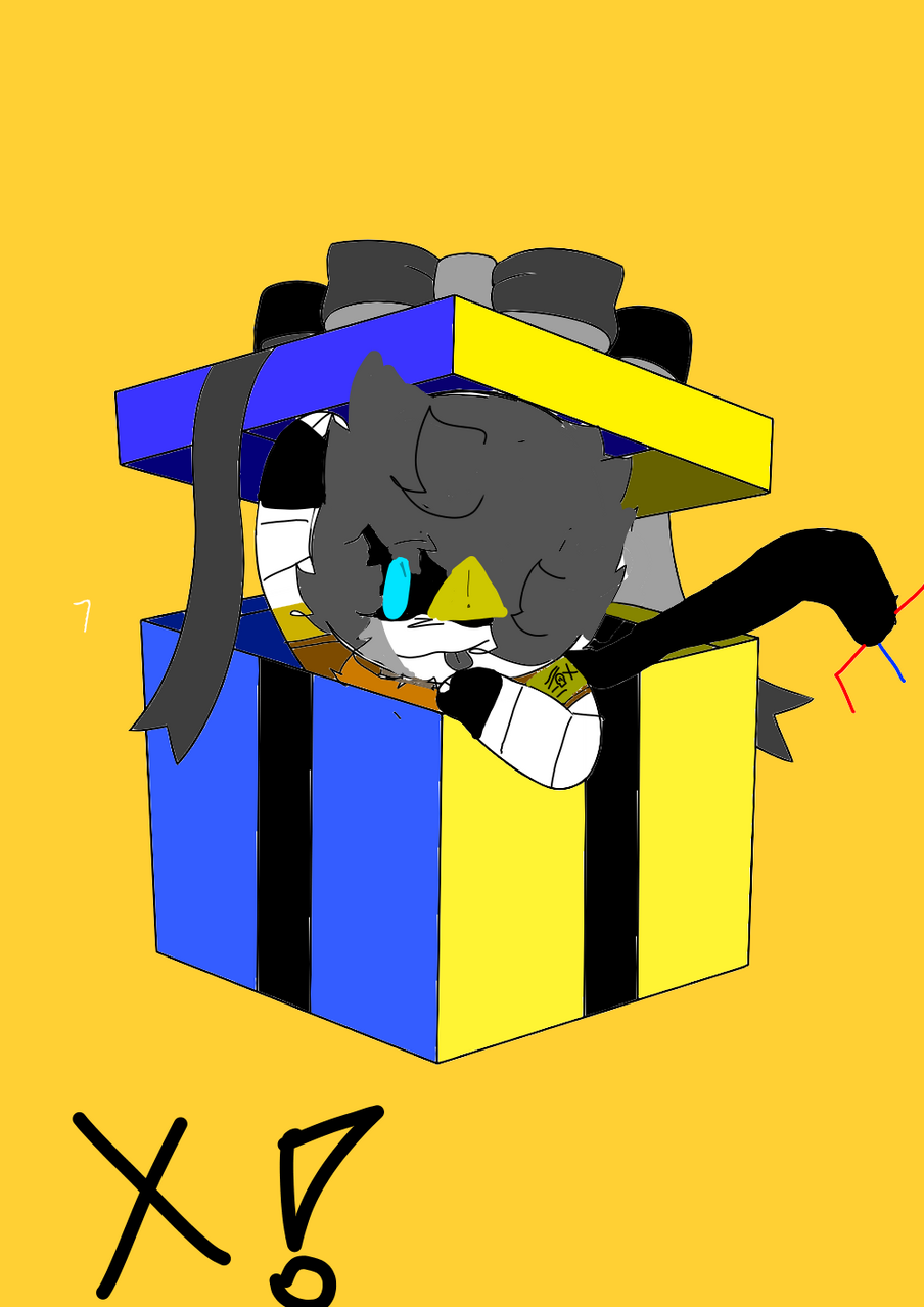 This is my oc X. Should I make the whole crew?  Illust of cat5bird AI_art medibangpaint *pop* *neon"