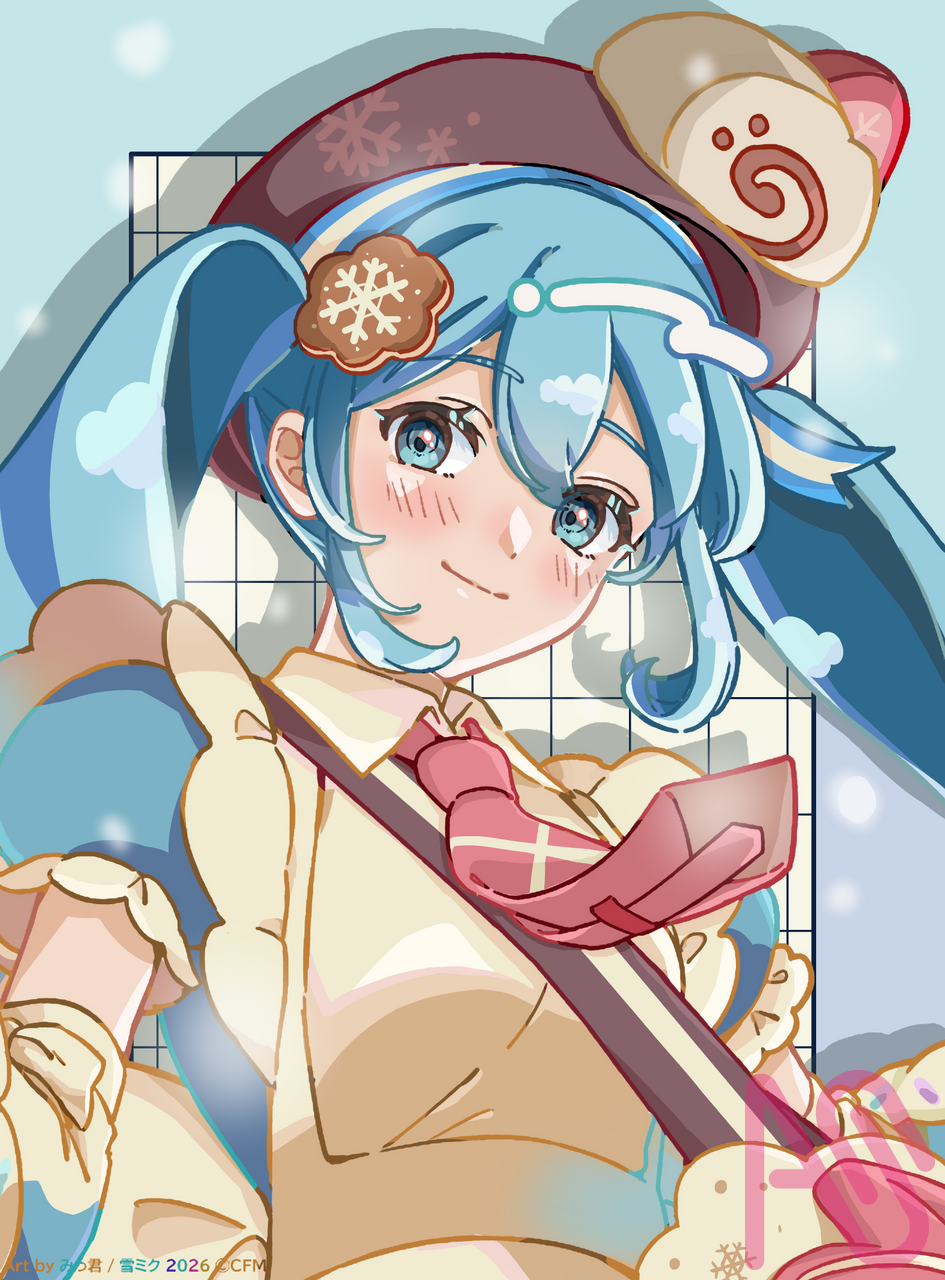 みっ君様の線画お借りしました🙏 Illust of 🍫ちょこみんと🎀 塗り絵 線画お借りしました 雪ミク2026 第三十五回塗りマス みっ君
