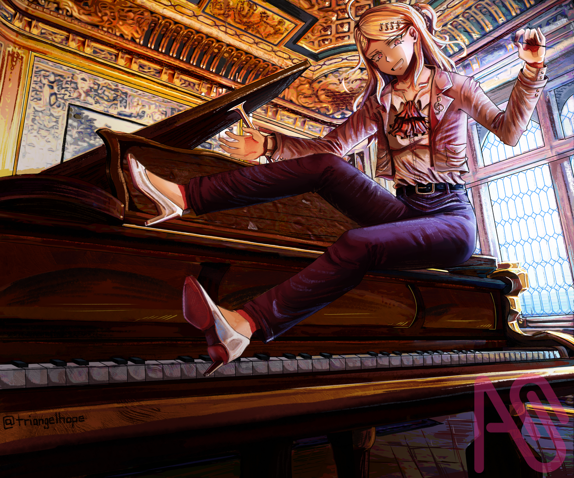 Clair de lune -Kaede Akamatsu Illust of Triangelhope DanganronpaCreativeContestIllustrationCategory Danganronpa DanganronpaV3