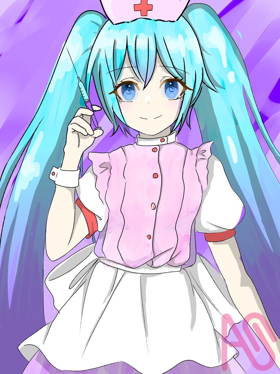ナース服ミクてゃ Illust of 翠雨るな girl hatsunemiku VOCALOID ナース服