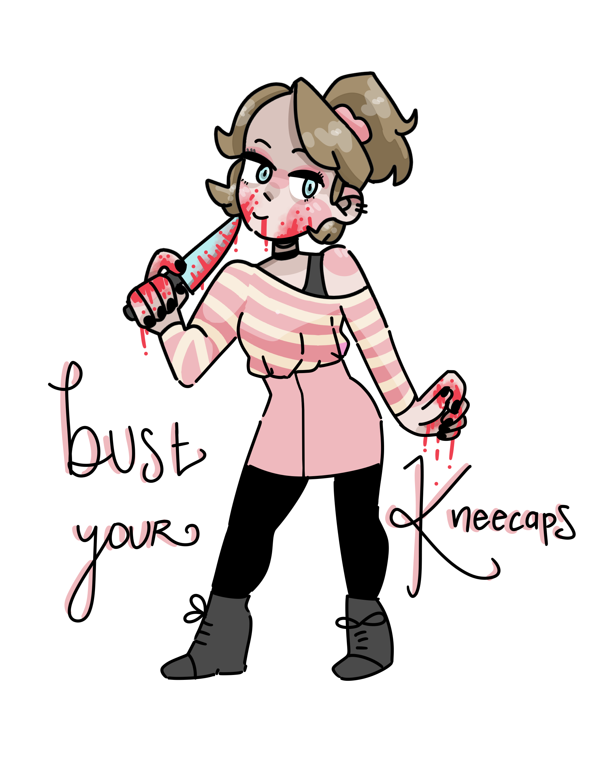 bust your kneecaps Quiniby Illustrations ART street