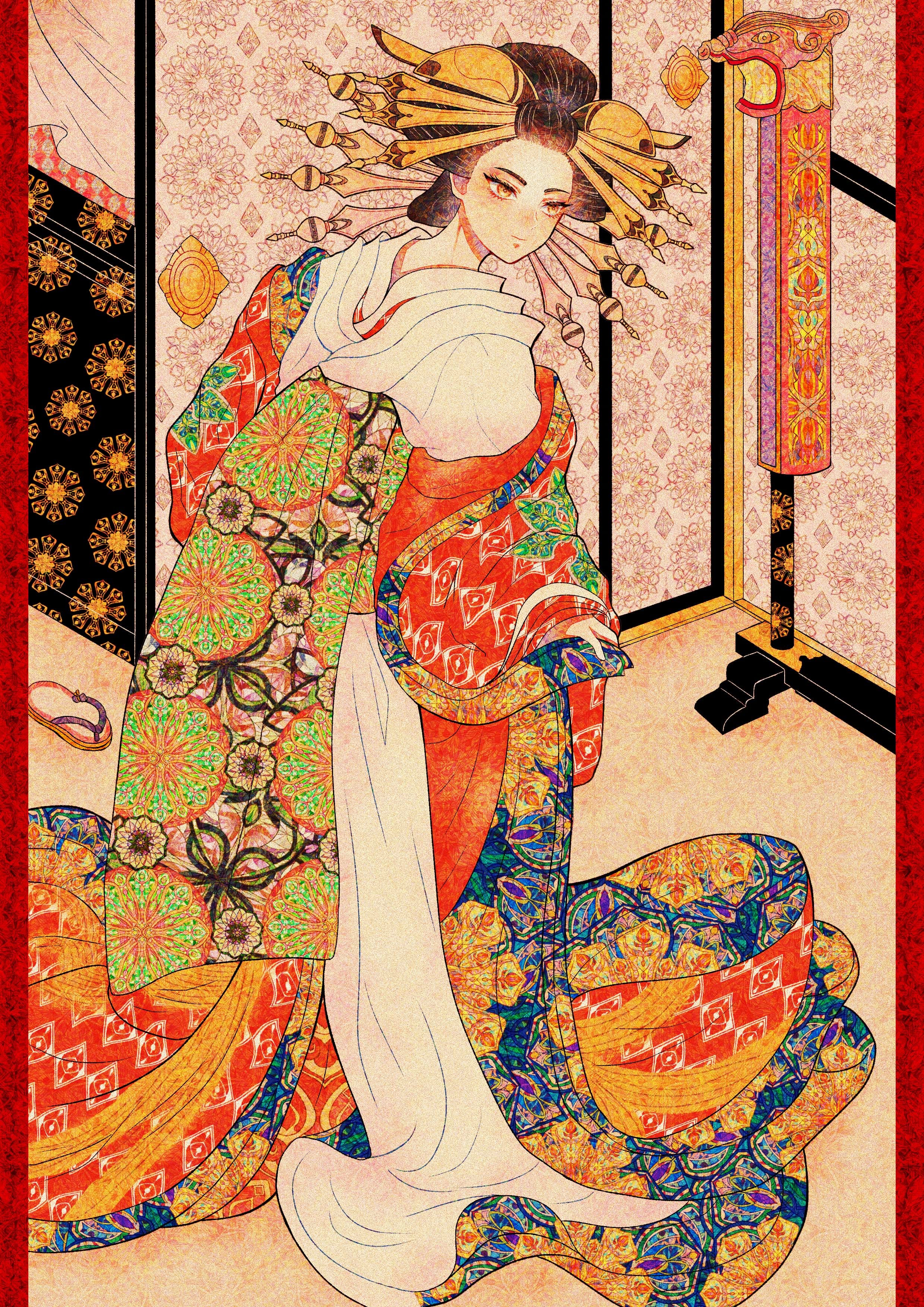 北国五色墨(花魁) 灯ぼたん🏵 - Illustrations ART street