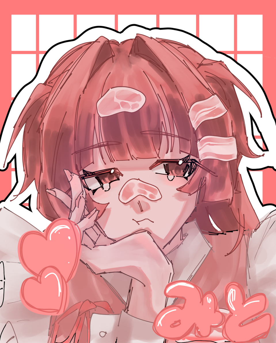 🥩 Illust of 涼 雑 girl illustration pink よその子 まるすと