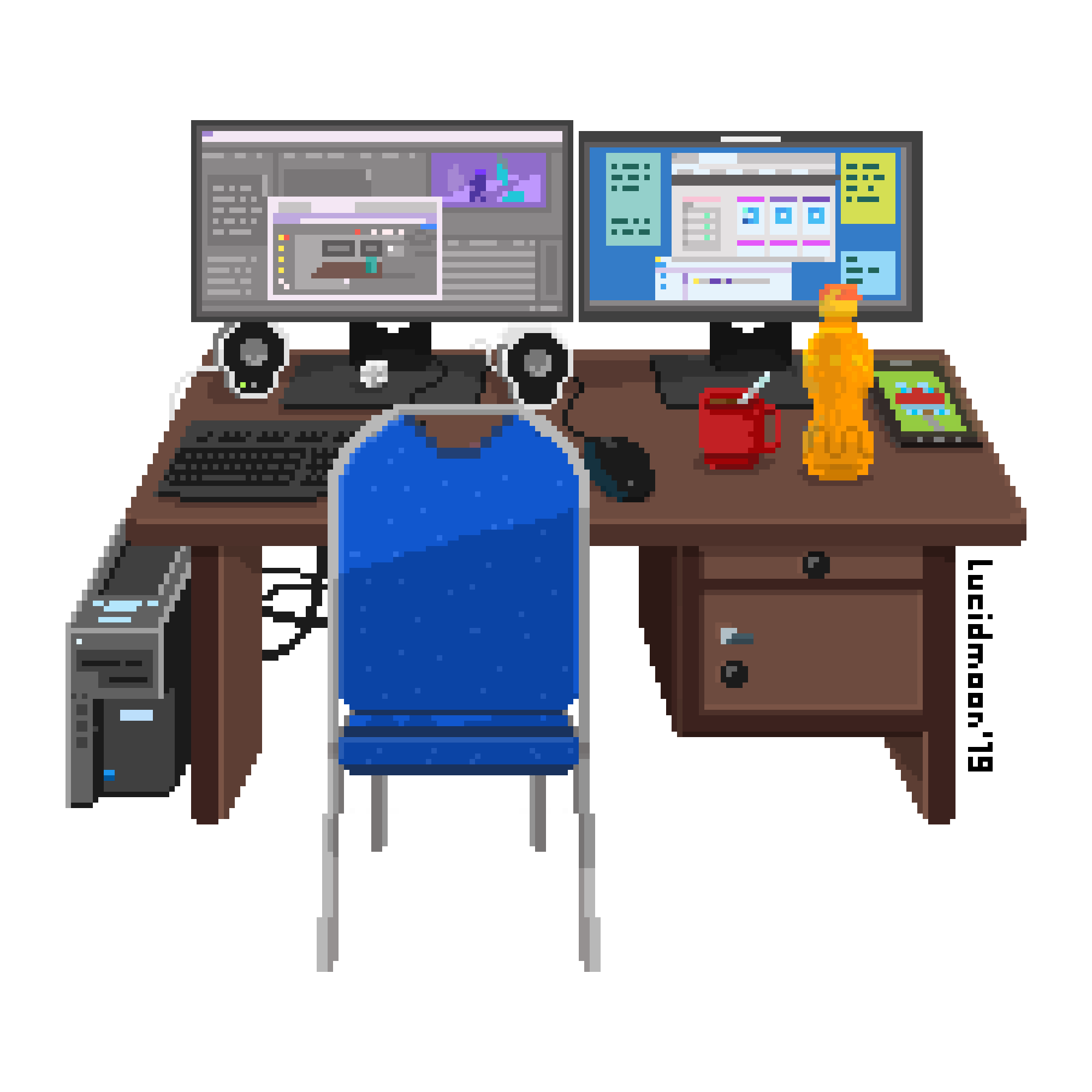 pixel workstation desk 😁 lucidmoon Illustrations ART street