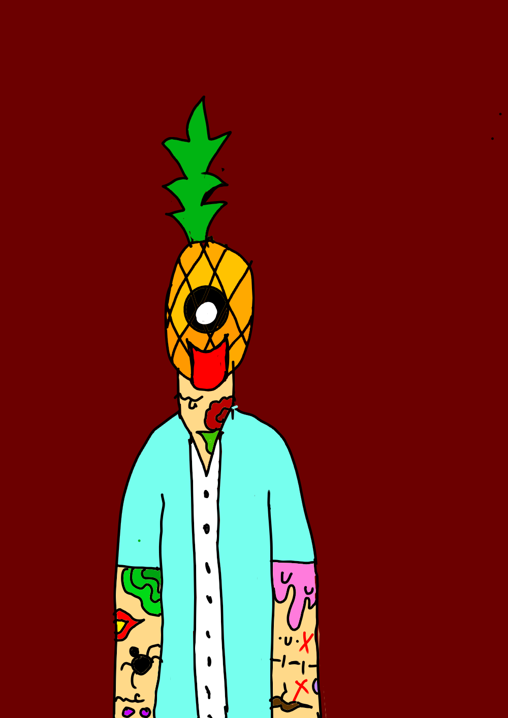 Pineapple gang Tutankhamun Illustrations ART street