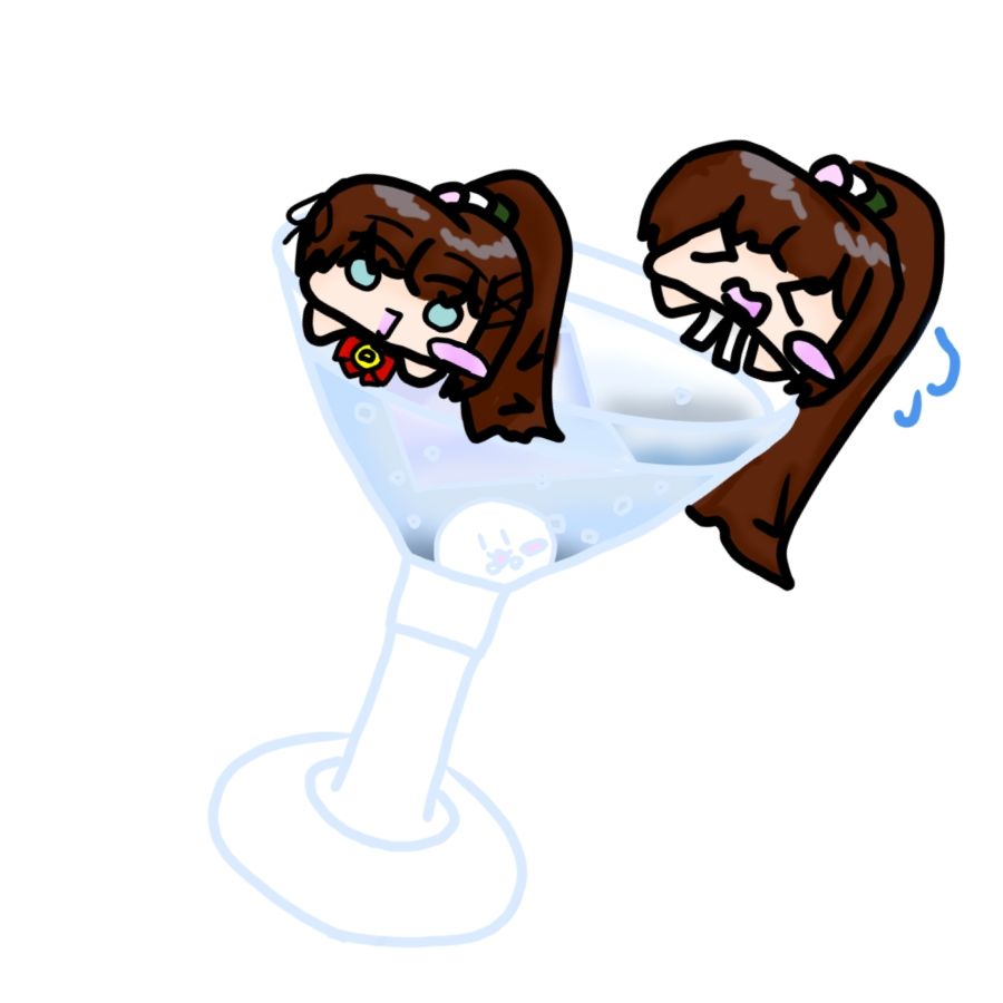 𝒸ℴ𝒸𝓀𝓉𝒶𝒾𝓁 Illust of 三色団子(いつき) girl chibi cute drink cocktail カクテル 代理 🍸 三色アート 100日チャレンジ🍡