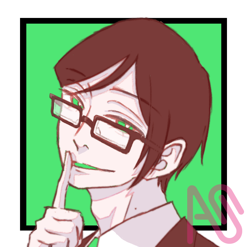 OC Illust of ねこむら glasses oc 眼鏡男子 suit 液タブ 七三分け