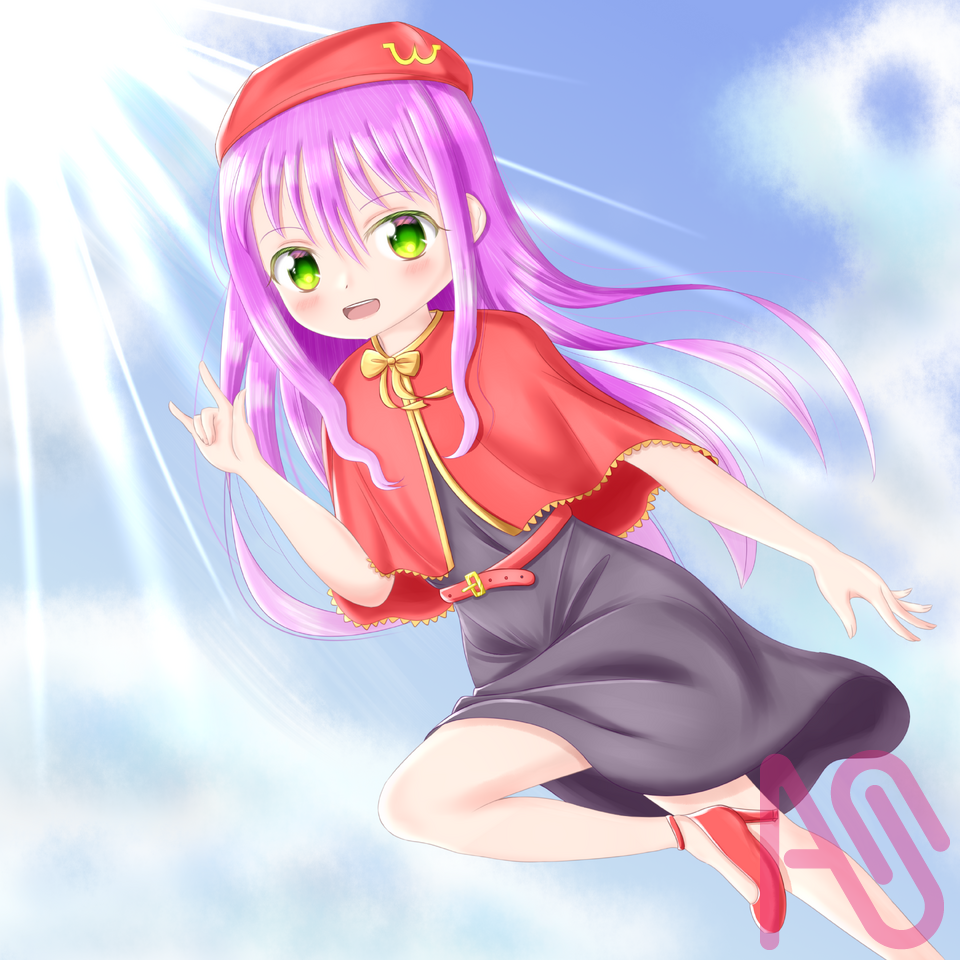 嵬嵐 Illust of 路邊的野猫 girl fanart cute kawaii loli purplehair よその子 過去絵 longhair 絵柄が好みって人にフォローされたい