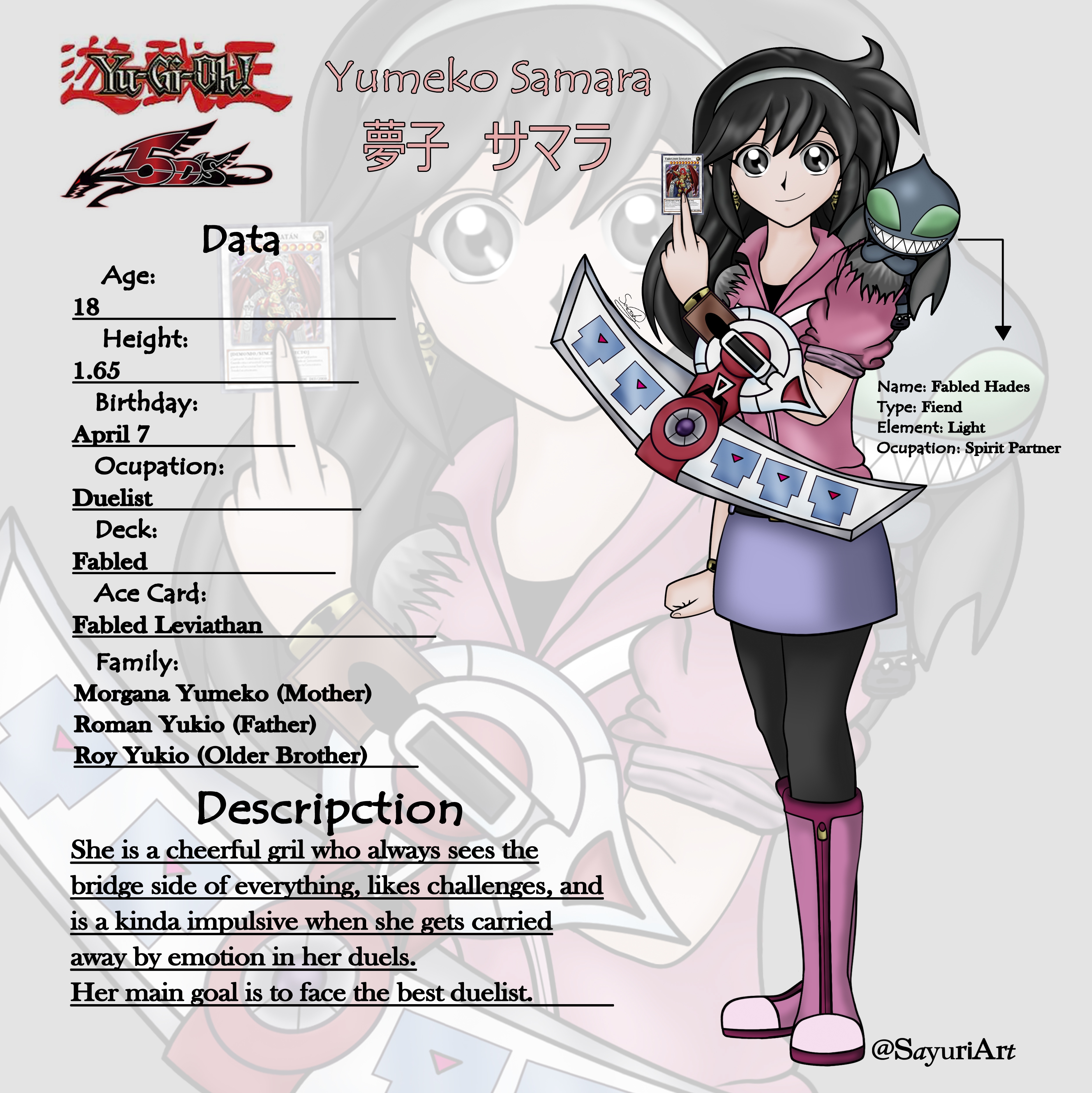Samara Yumeko - My OC from Yu-Gi-Oh! - Sarah G SayuriArt - Illustrations  ART street
