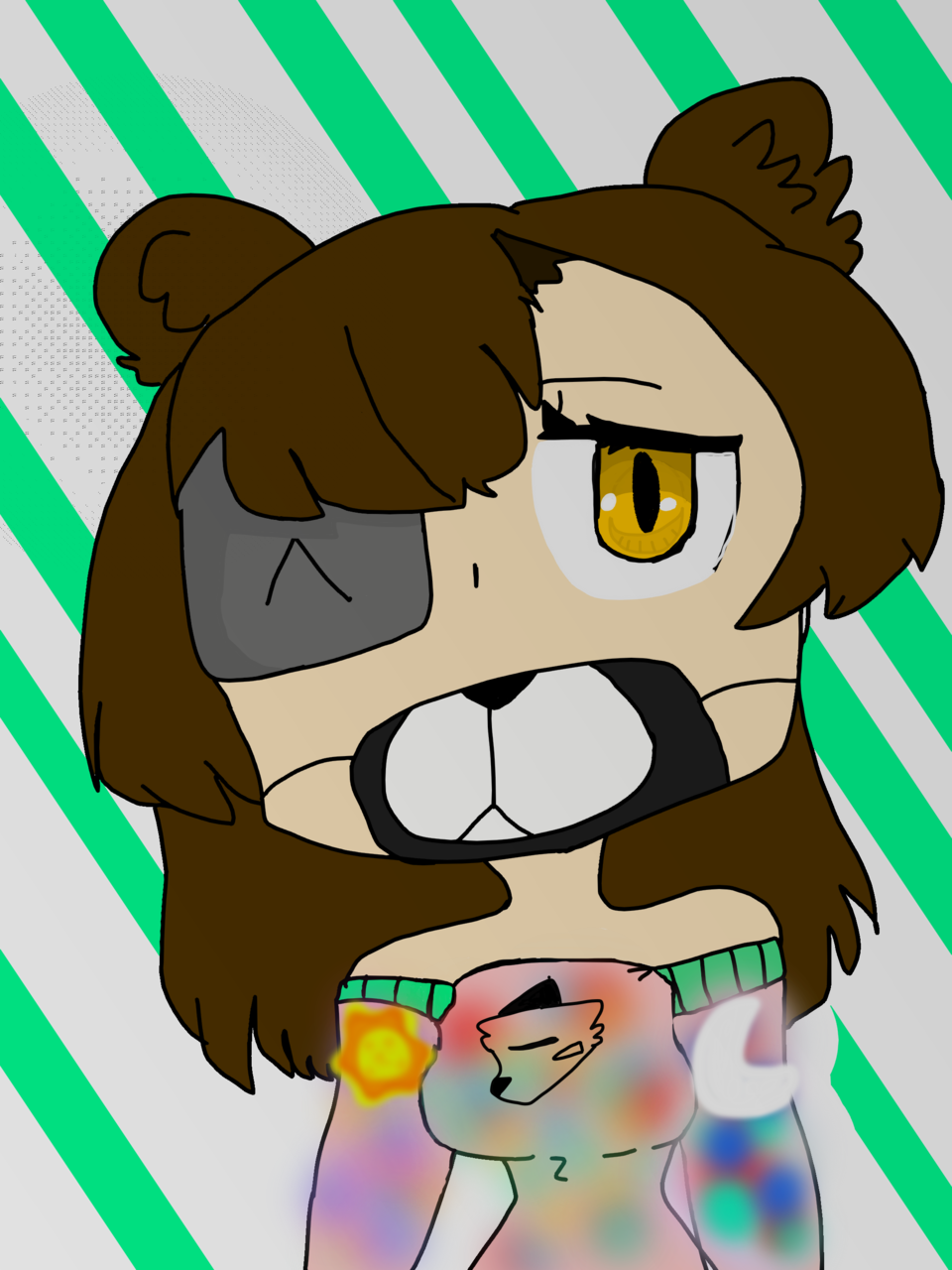 half human half bear Artywolf Illustrations ART street