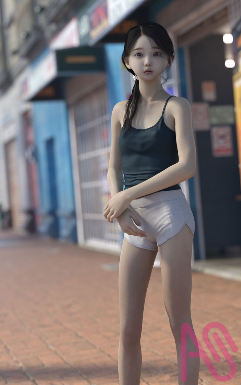 街路 Illust of Jackie Jackson girl original 3DCG DazStudio Photoreal