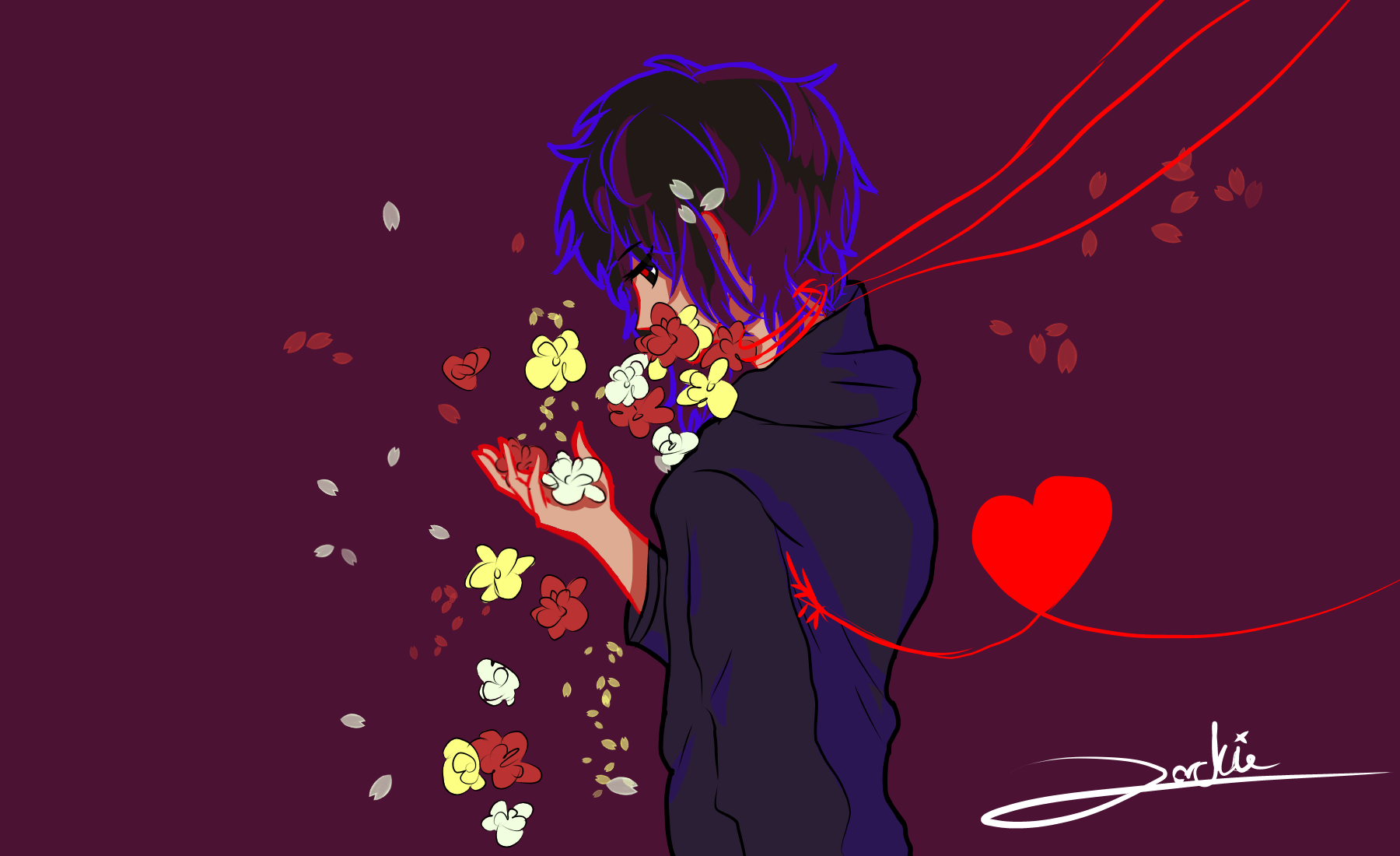 Hanahaki Flowers H3//0 L0v3 Illustrations ART street