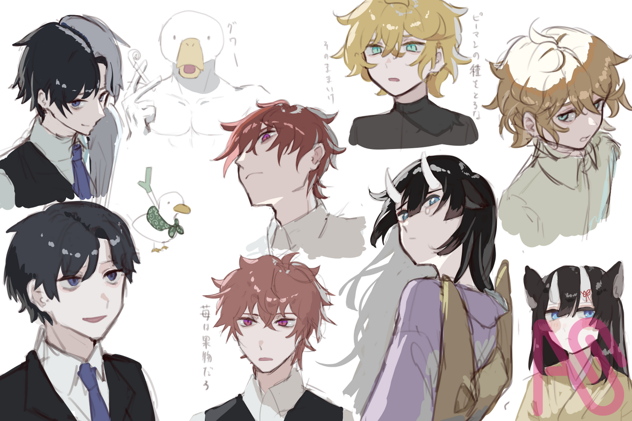 らくがきたち Illust of マッキーのうどぅん girl original boy oc