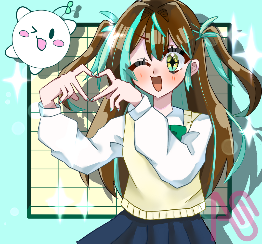 🍫フォロワーさん300人ありがとう！！💕 Illust of 🍫ちょこみんと🎀 girl メディバンペイント 代理 フォロワー様に感謝を ちょこみんとであーと🍫 神絵師はこちら↑ 神絵師の神イラスト