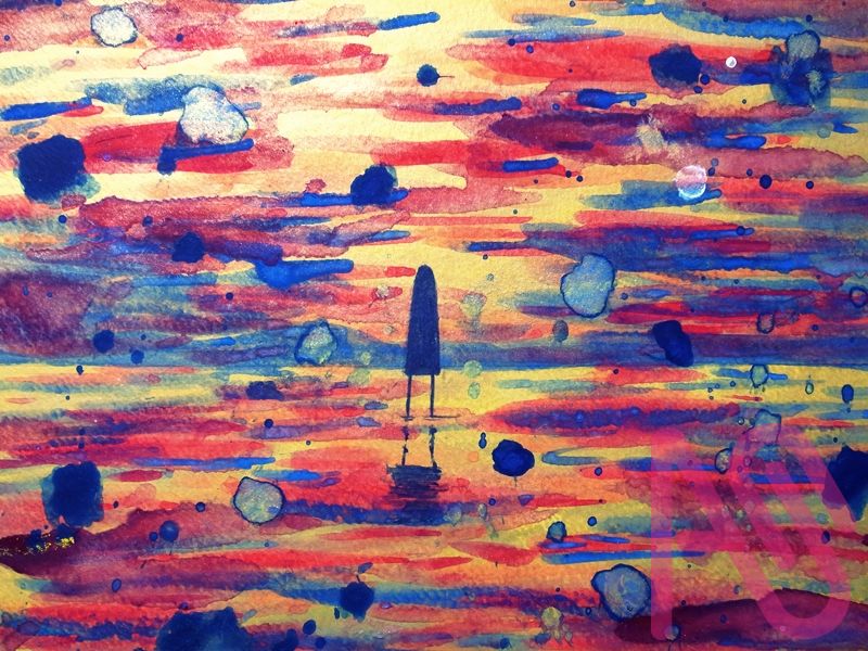 過 Illust of かみやまたつや watercolor art original scenery analog