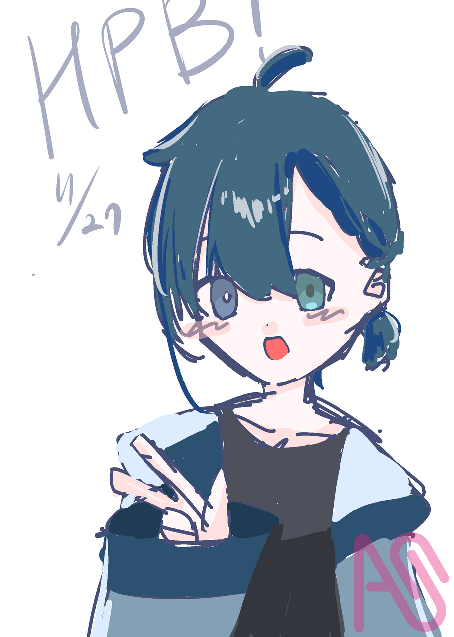 涼くんはぴば！ Illust of むいむぎ✌️😎✌️代選中‼️ よその子 代理 青の絵日記