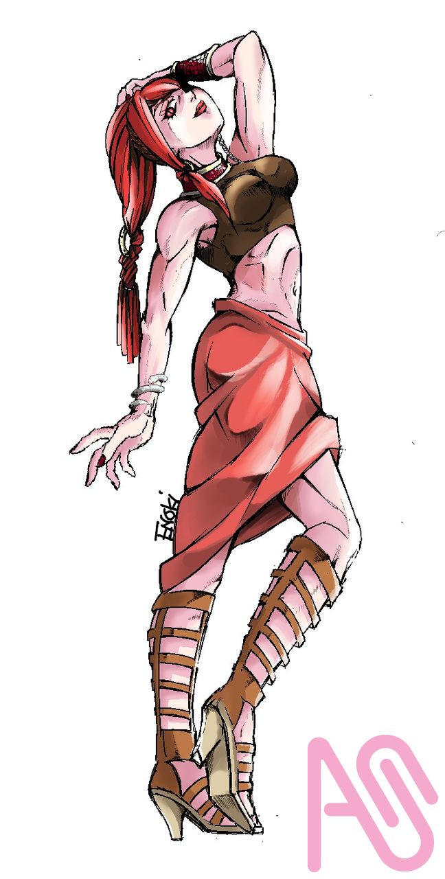ジョジョ立ちチャレンジ　ヘビ姉さん Illust of エノキ 立ち絵 illustration original メディバンペイント oc ジョジョ立ちチャレンジ
