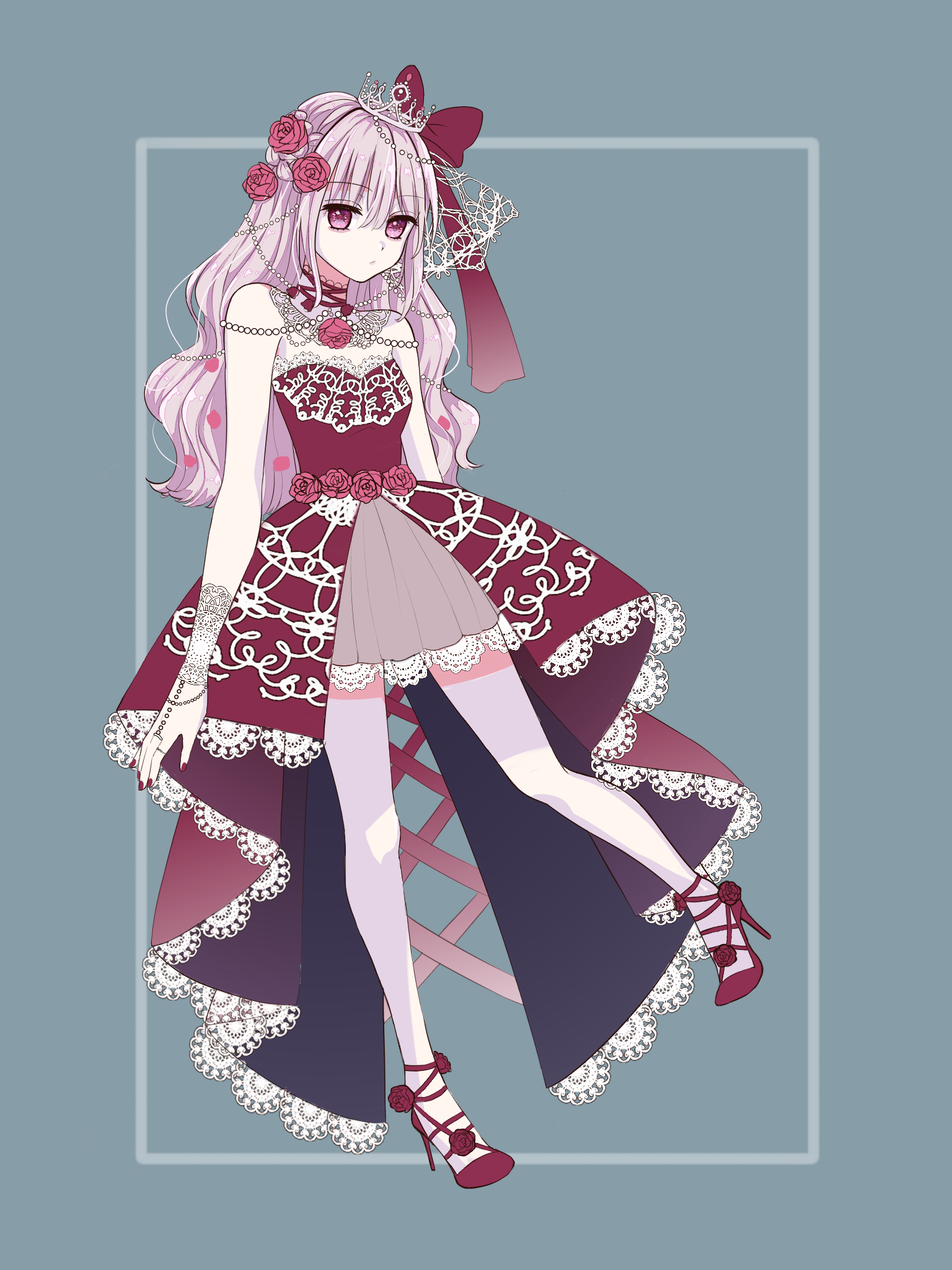 ◇薔薇のドレス◇手描きイラスト 手描き 薔薇のイラスト素材 - PIXTA