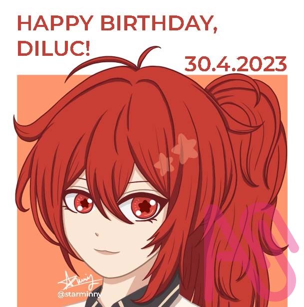 Happy birthday, Diluc! starminny Illustrations ART street