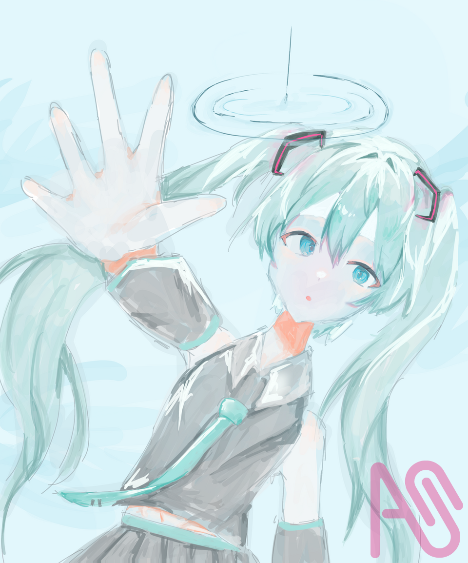 毎日ワンドロ五日目！ Illust of 描猫 檸檬  〜5月1日まで代選中〜 impasto hatsunemiku VOCALOID ワンドロ illustration digital