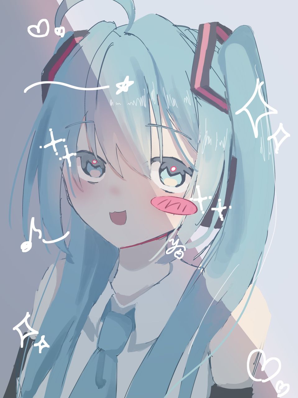 みく Illust of 湯林檎😎🥂　@8/15に2周年！ girl impasto 初心者 hatsunemiku VOCALOID doodle kawaii 可愛い女の子
