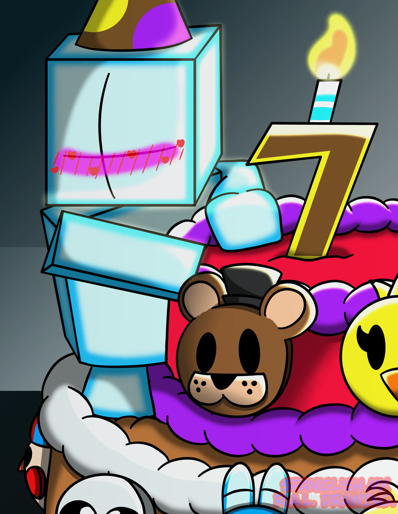 Happy Birthday FNaF (Mini Scott) Spaniglish.MX (D.A.) - Illustrations ART  street