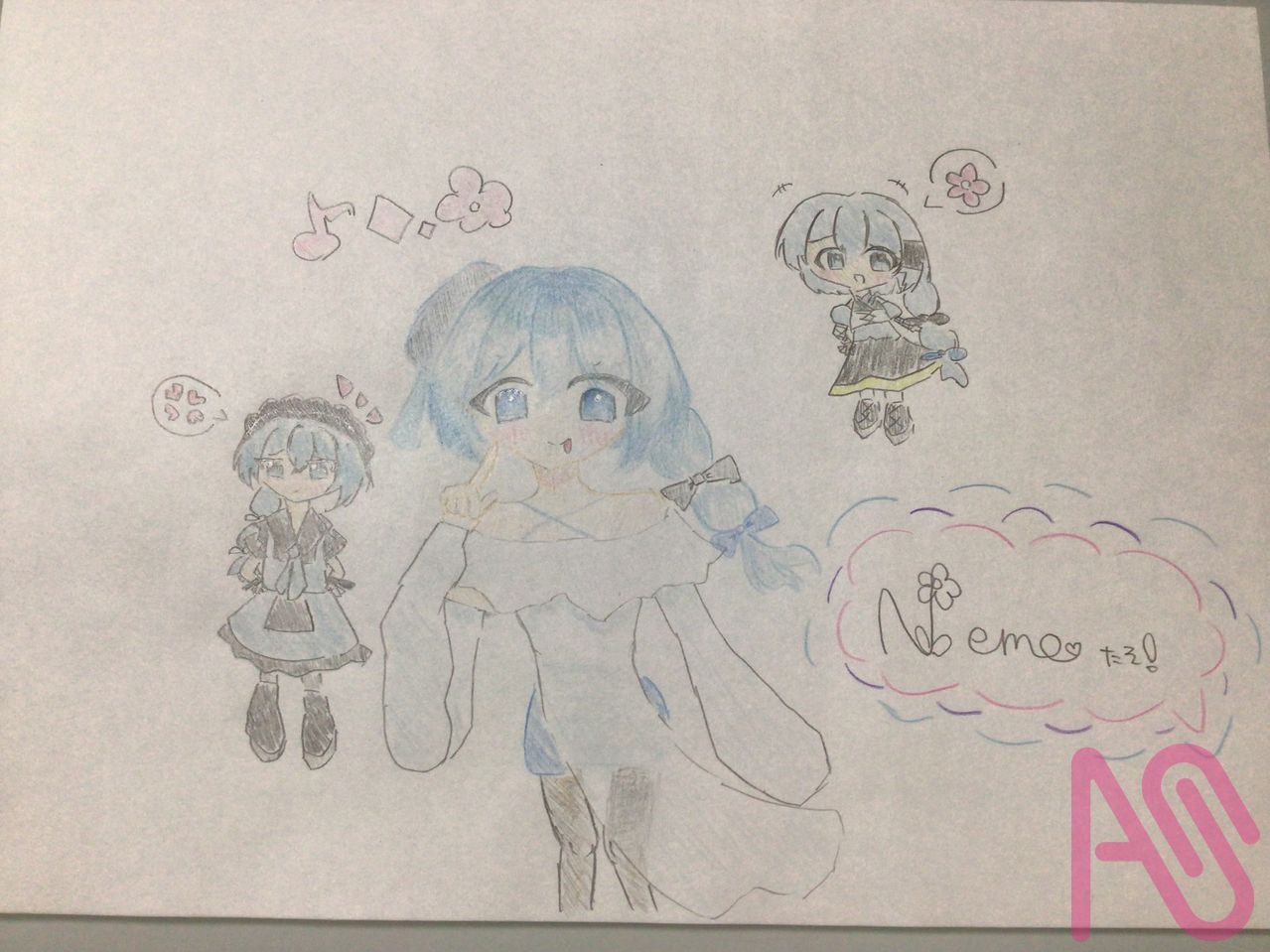 ネモたそ Illust of 縁化桃 girl doodle kawaii ネモ analog ネモのアトリエ 桃のお礼絵