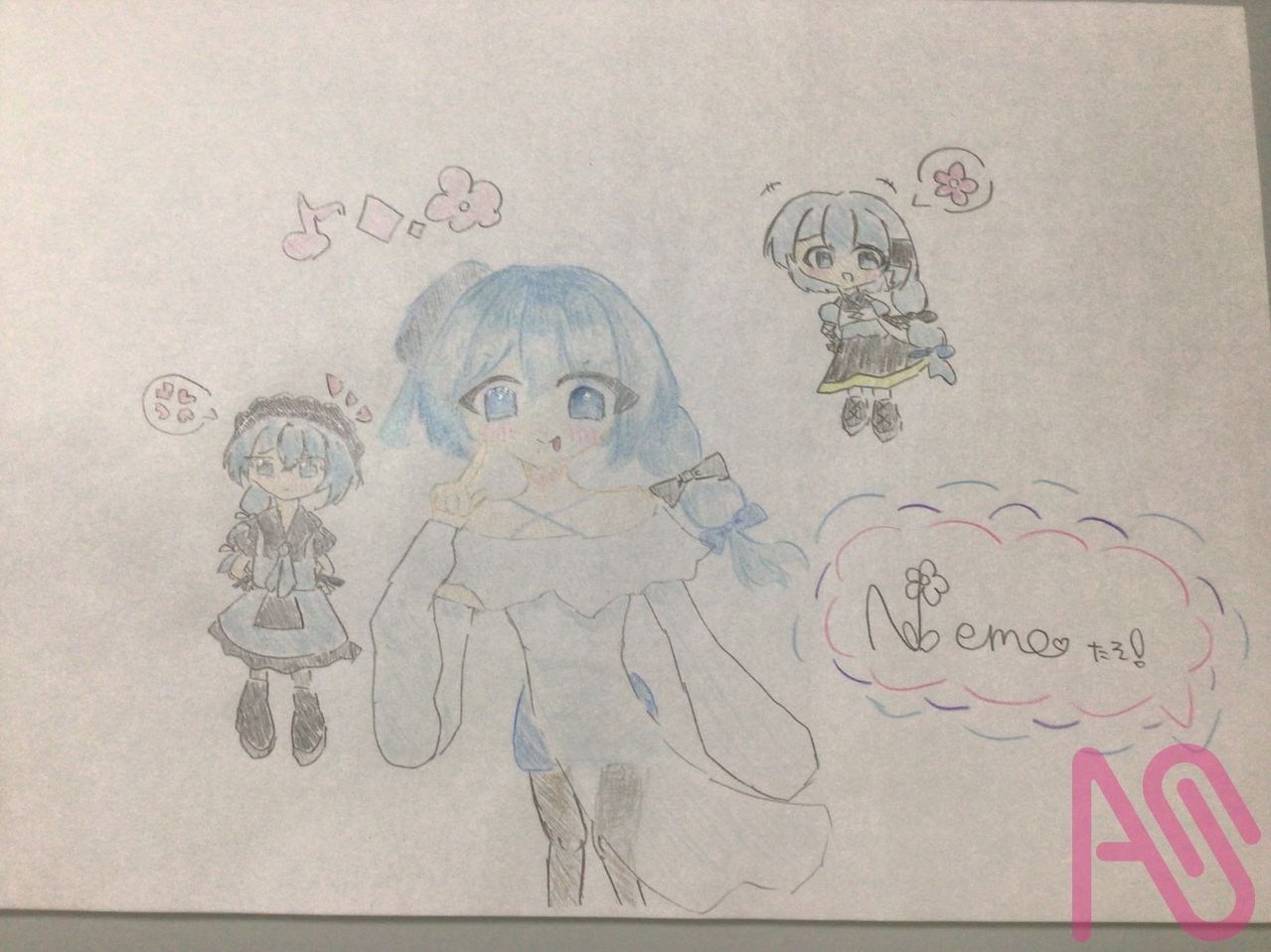 ネモたそ Illust of 縁化桃 girl doodle kawaii ネモ analog ネモのアトリエ 桃のお礼絵