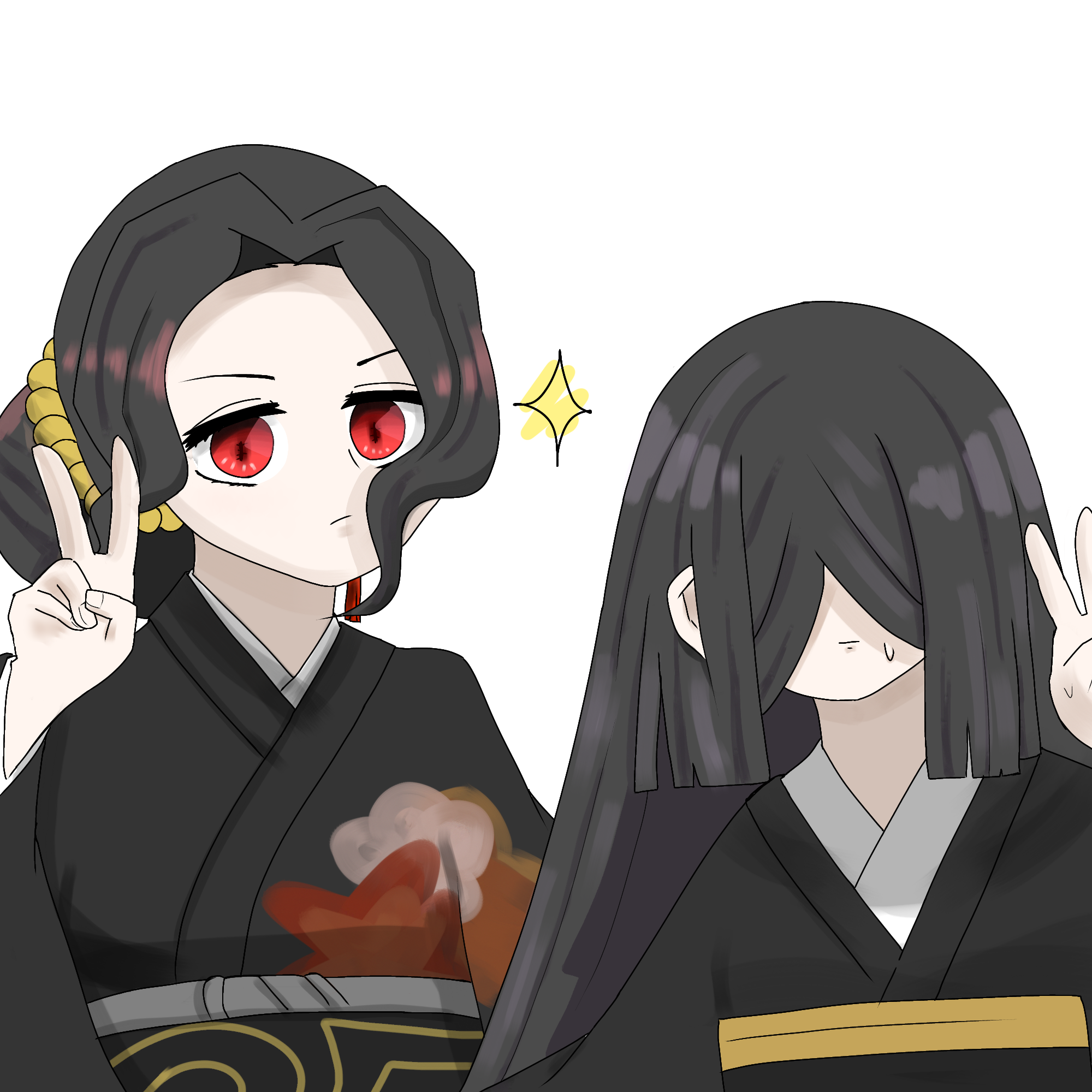 無惨様と鳴女ちゃん 玉サバ - Illustrations ART street