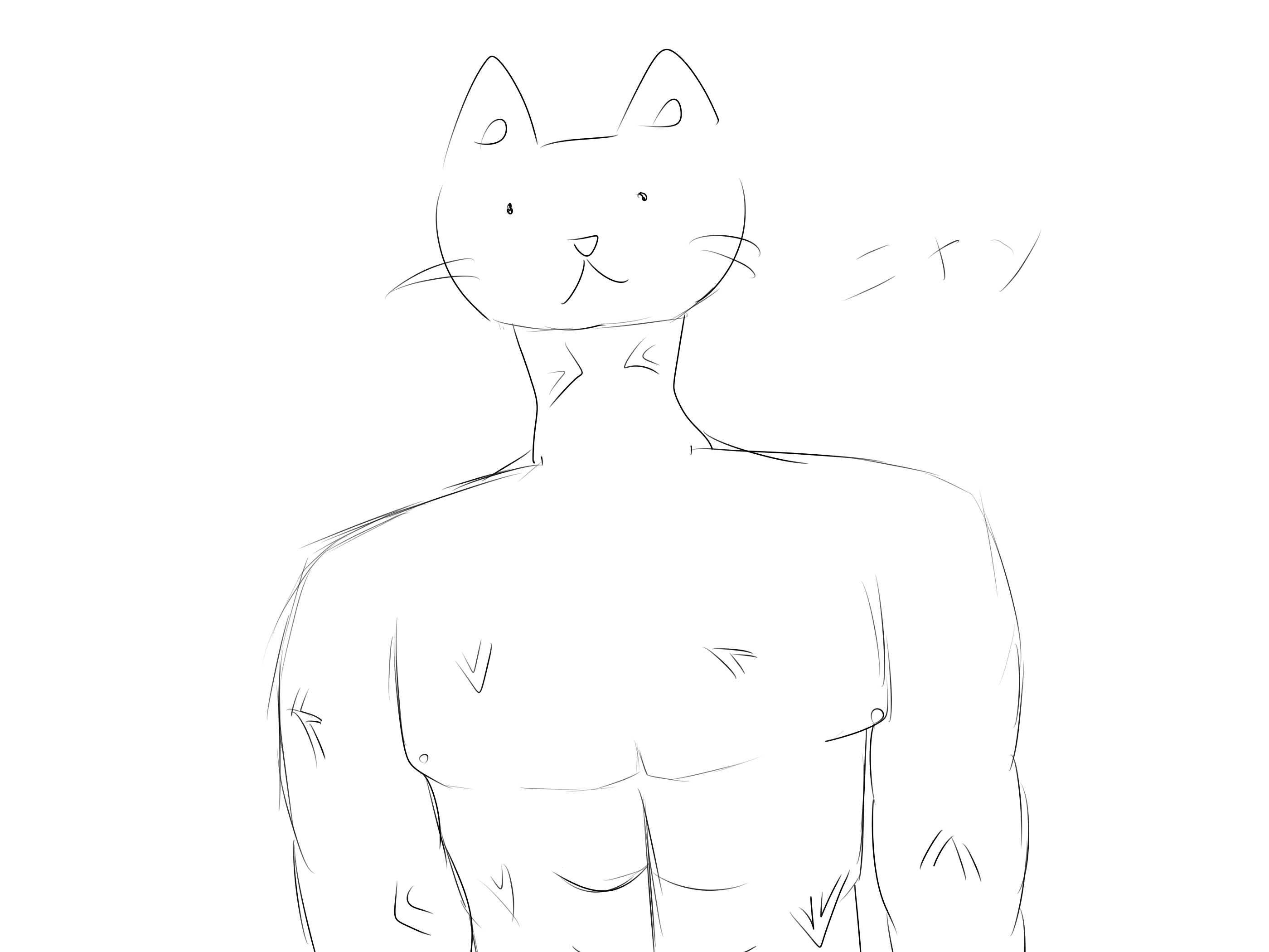 ムキムキ猫ちゃん しゃっくりみかん Illustrations Art Street ムキムキ猫ちゃん しゃっくりみかん Illustrations Art Street