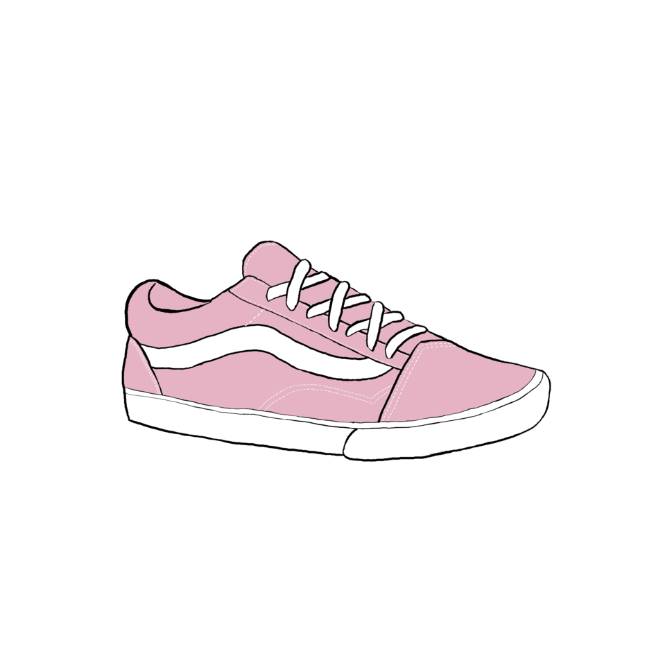 pink vans transparent
